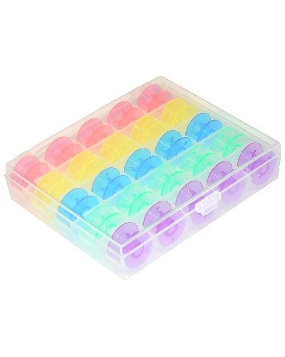 Caja 25 canillas plástico de colores 