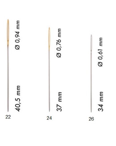 Agujas tapicería sin punta 6uds
