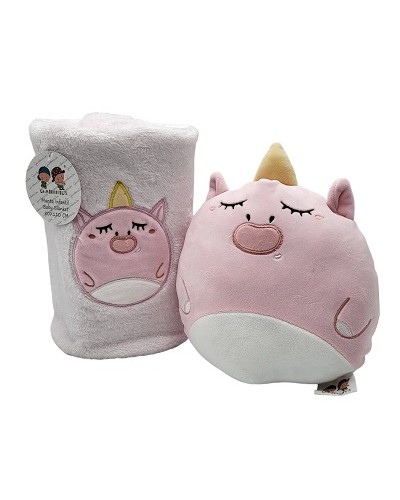 Manta y Peluche Unicornio