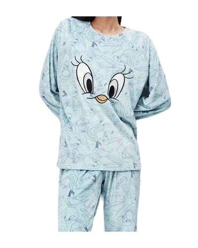 Pijama invierno mujer terciopelo Looney Tunes