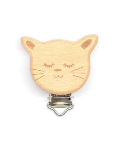 Pinza chupetero madera Gatito