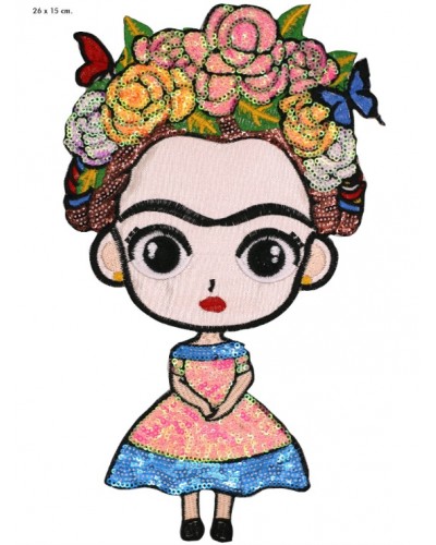 Pegatina termoadhesiva "Frida Kahlo" 26cm