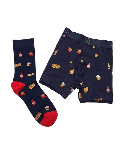 Set Boxer y Calcetines "Pizza"