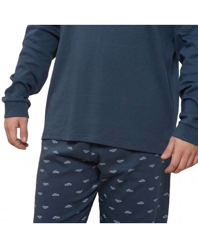 Pijama hombre algodón