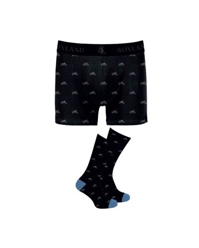 Set Boxer y Calcetines "Motos"