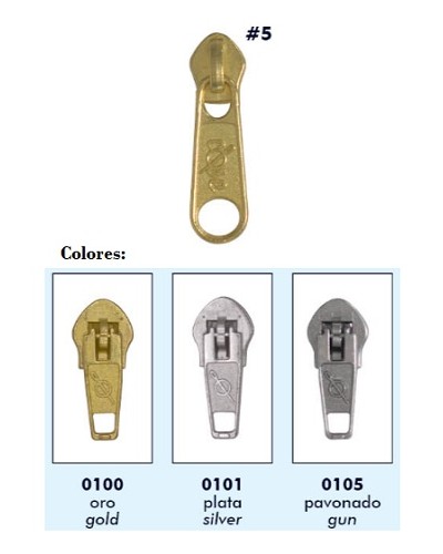 Cursor cremallera continua nylon 5mm