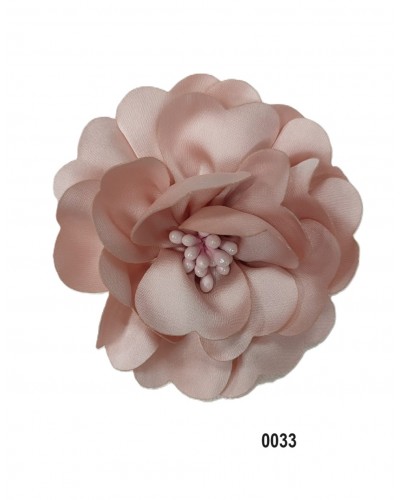 Broche flor satinada