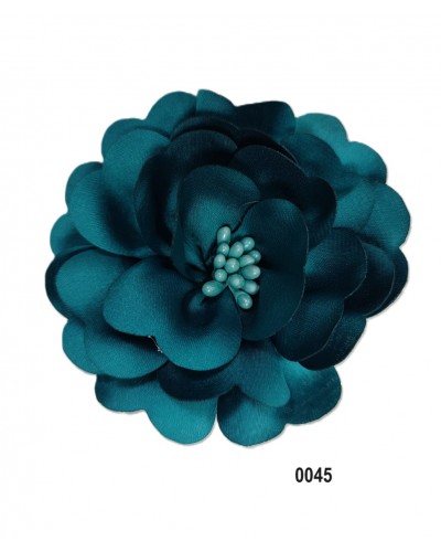 Broche flor satinada