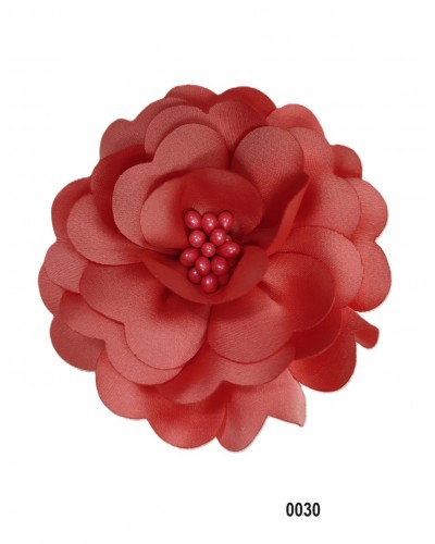 Broche flor satinada