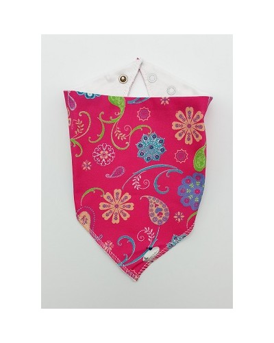 Babero bandana floral ameba 38 x 22 cm