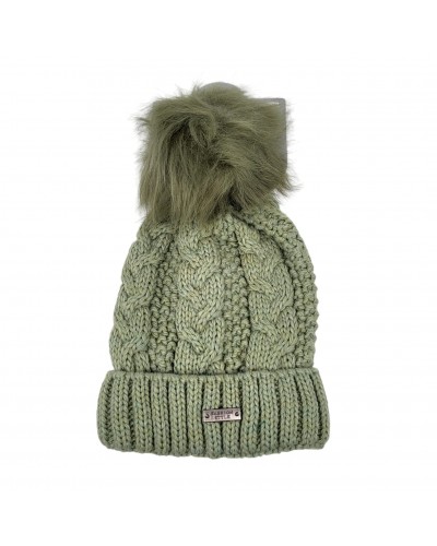 Gorro de mujer con pompón