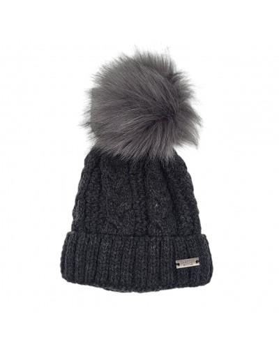 Gorro de mujer con pompón