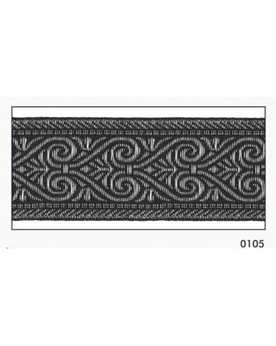 Galón jacquard greca 33 mm.