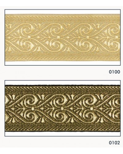 Galón jacquard greca 33 mm.