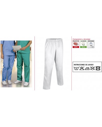 Pantalón de trabajo corte recto, cintura elástica y bolsillo trasero (Talla 3XL)