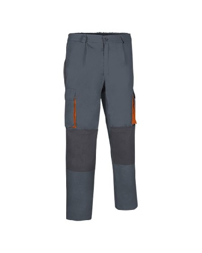 Pantalón multibolsillos, semicintura elástica, colores combinados,  bolsillo en rodilleras para protección