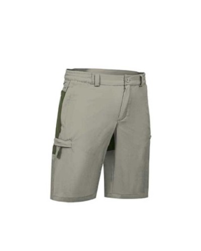 Pantalón corto multibolsillos trekking stretch bielástico e hidrofugado, elástico en laterales(Hasta talla XXL)