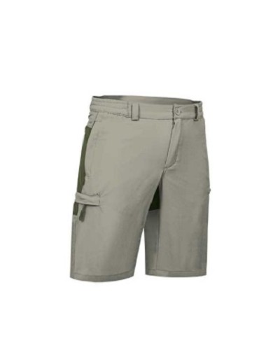 Pantalón corto multibolsillos trekking stretch bielástico e hidrofugado, elástico en laterales(Talla XXXL) 