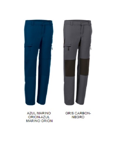 Pantalón multibolsillos trekking stretch bielástico e hidrofugado, elástico en laterales