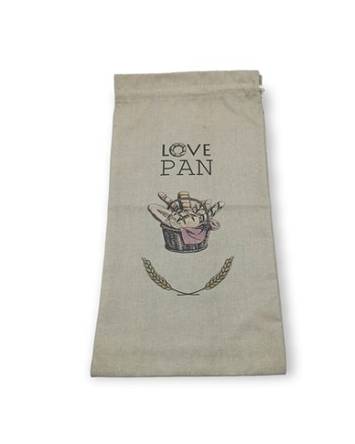 Bolsa de pan sarga "Love Pan"