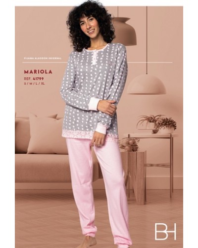 Pijama algodón "corazones Mariola"