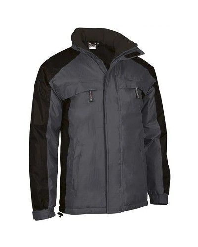 Chaqueta bicolor en tejido técnico,  impermeable, con cremallera frontal y en bolsillos.(Desde talla S-XXL)