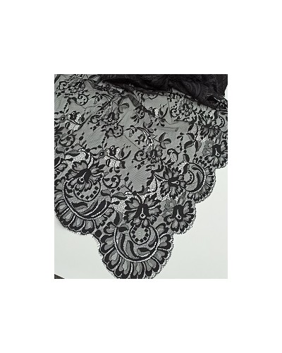 Mantilla bordada motivos florales 60x170cm