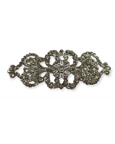 Broche mantilla plata  65mm