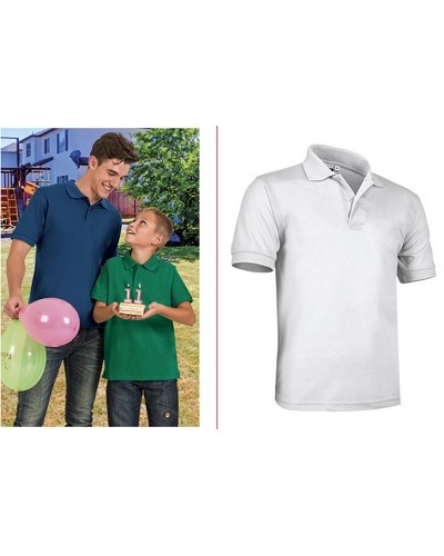 Polo piqué unisex con cuello camisero 