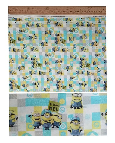 Popelín estampado "Minions"