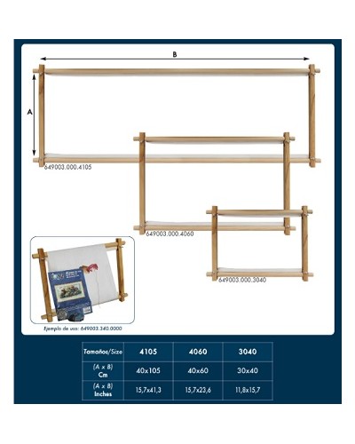 Bastidor rectangular de madera