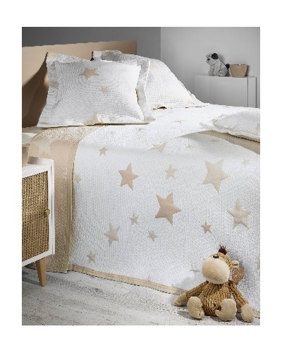 Colcha capa 90 cm reversible (180 X 270 cm)" Estrellas" 