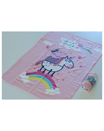 Manta Plaid Polar 100x140 cm "Peppa Pig Unicornio" 