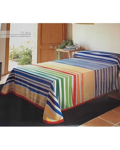 Colcha capa 90 cm " Rayas Multicolor"  (180 x 270 cm)