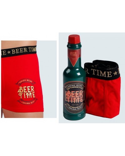 Boxer algodón "Beer Time" en botella