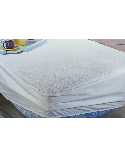 Protector de colchón 105 cm ajustable rizo impermeable ( PVC )
