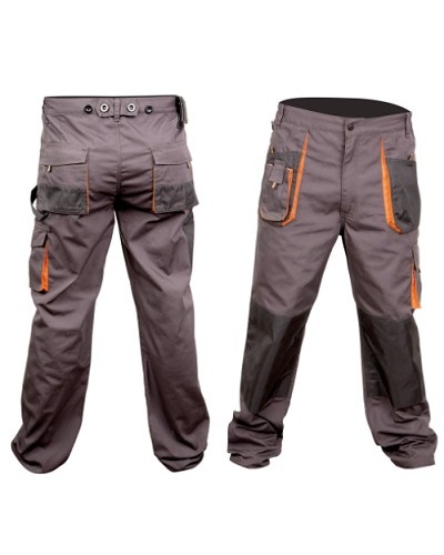 Pantalón multibolsillos resistente, triple costura, bolsillos seguridad y cierres con velcro