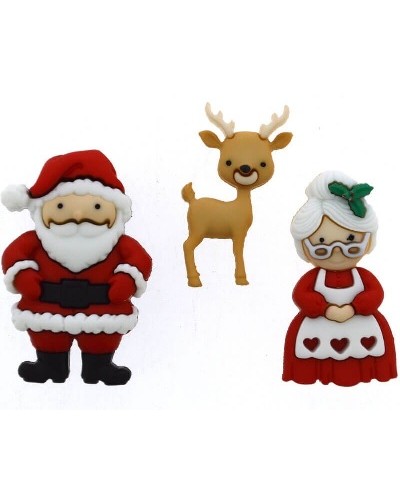 Botones Navidad  "Mr.  and Mrs. Claus"